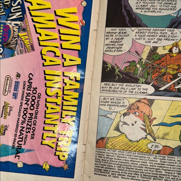 Rare Vintage TMNT Adventures #34 Archie Comics The Search for the Charlie Llama" - Picture 3 of 10